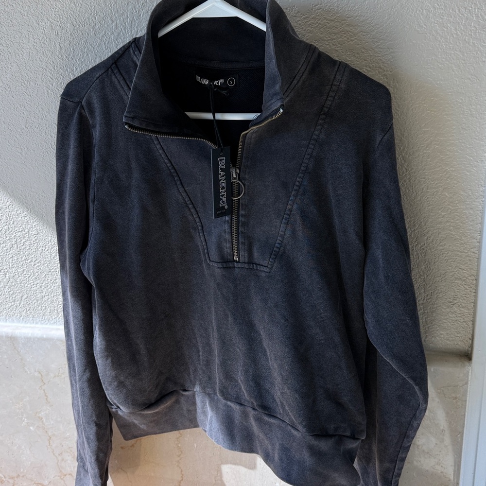 New BlankNYC Cotton Zip Sweatshirt